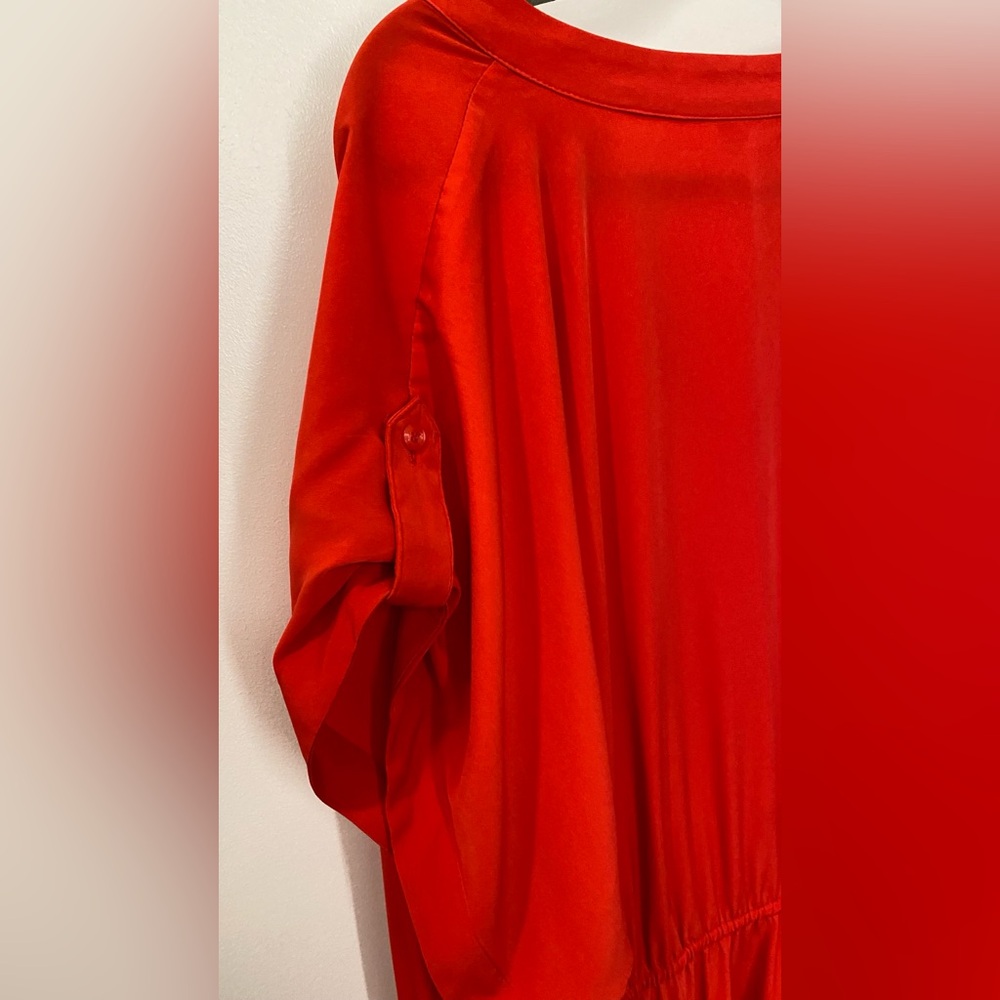 Charter Club Red Midi Sundress with Dolman Sleeves - Picture 7 of 7